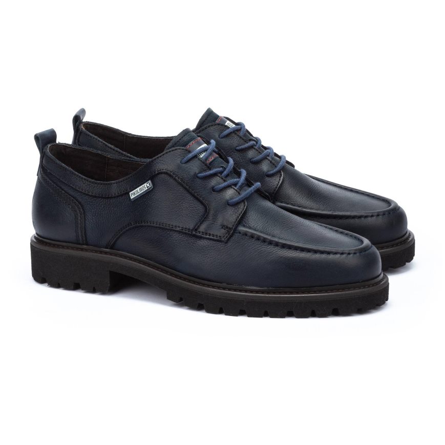 Men's Pikolinos TOLEDO Lace Up Shoes Navy | NZ W3Q8209